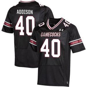 Men Anthony Addison Black South Carolina Gamecocks #40 Embroidery Jersey 215717-545