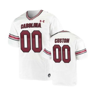 Men Custom White South Carolina #00 High School Jerseys 753354-921