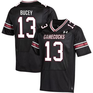 Men David Bucey Black South Carolina #13 Official Jersey 931677-355
