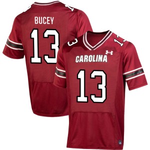 Men David Bucey Garnet University of South Carolina #13 Player Jersey 908361-802
