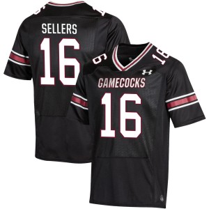 Men LaNorris Sellers Black South Carolina Gamecocks #16 University Jersey 131505-954