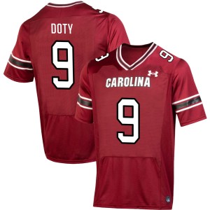 Men Luke Doty Garnet South Carolina #9 Embroidery Jersey 979266-760