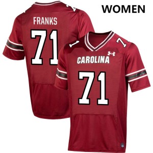 Women Blake Franks Garnet South Carolina Gamecocks #71 Official Jerseys 946723-791