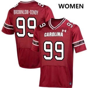 Women Gabriel Brownlow-Dindy Garnet South Carolina Gamecocks #99 Replica Jerseys 739788-155
