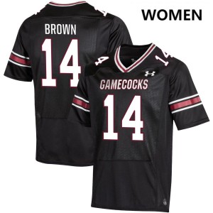 Women Jared Brown Black South Carolina Gamecocks #14 NCAA Jerseys 412001-238