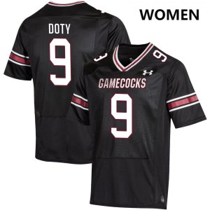 Women Luke Doty Black South Carolina Gamecocks #9 Embroidery Jersey 338021-158