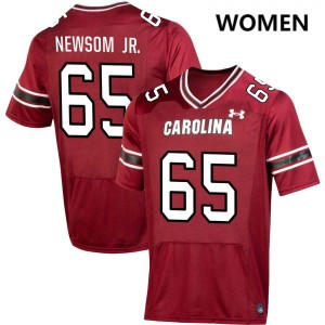 Women Rodney Newsom Jr. Garnet Gamecocks #65 Stitched Jerseys 295838-191