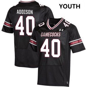 Youth Anthony Addison Black Gamecocks #40 High School Jerseys 379592-738