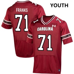 Youth Blake Franks Garnet Gamecocks #71 High School Jersey 817489-575