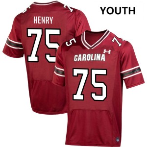 Youth Cason Henry Garnet South Carolina #75 Stitched Jersey 544223-884
