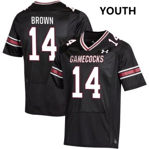 Youth Jared Brown Black Gamecocks #14 Limited Jerseys 719675-351