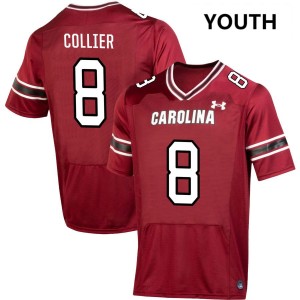 Youth Judge Collier Garnet South Carolina Gamecocks #8 Embroidery Jersey 346785-239
