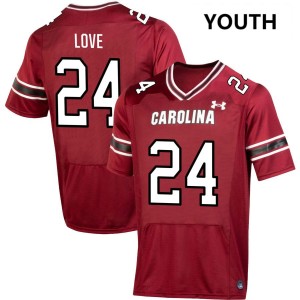 Youth Mason Love Garnet South Carolina #24 2025-26 Jerseys 673227-478