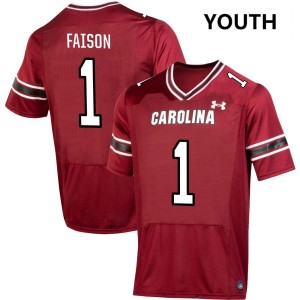 Youth Rahsul Faison Garnet Gamecocks #1 Replica Jerseys 958552-968
